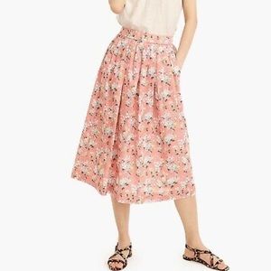 New with tags.  J.crew liberty print floral pleated midi skirt